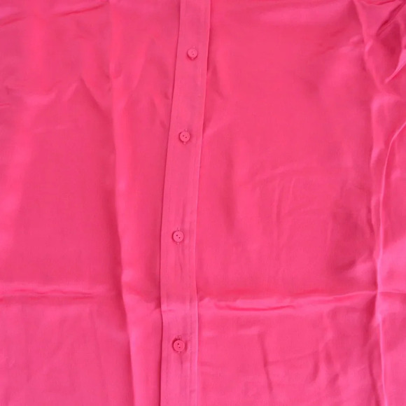 SER.O.YA Mel Top Hot Pink Button Up Front Open Back Blouse S NWT - Picture 6 of 13
